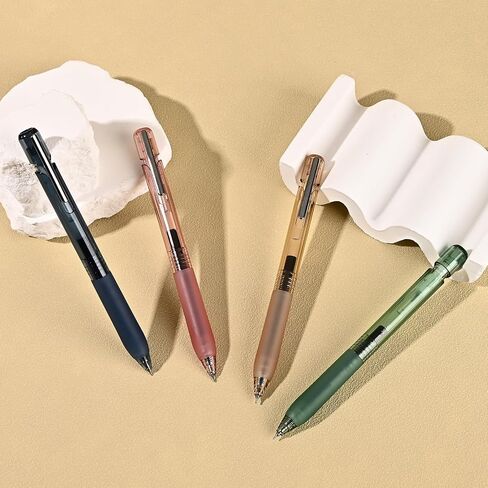 BAYTORY 8Pcs Gel Pens, 0.5mm Black Ink Pen Fine Point, Quick Dry Smooth Writing Gel Ink Pens No Bleed, Retractable Pens for Journaling Note Taking Sketching (Multicolor Pen Shafts) in Saudi Arabia