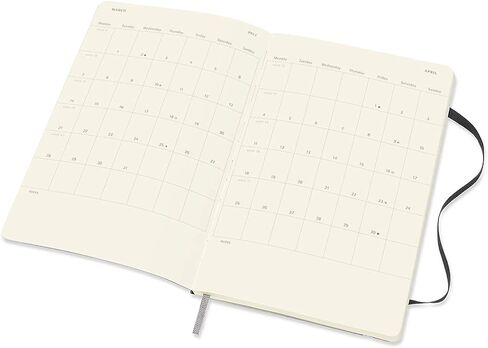 Moleskine 2022 Weekly Planner, 12M, Large, Black, Soft Cover (5 x 8.25) in Kuwait