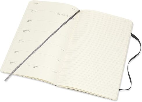 Moleskine 2022 Weekly Planner, 12M, Large, Black, Soft Cover (5 x 8.25) in Kuwait