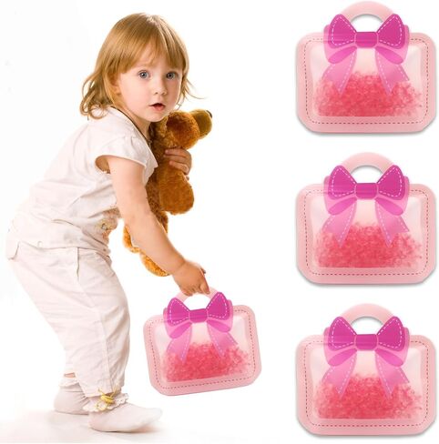 30 Pack Cartoon Bow Goodie Bags Kids Girls Birthday Gift Bags with Handle Ziplock Seal Bag Smell Proof Resealable Packaging Storage For Home Baby Shower Favors Gender Reveal Party Decoration in Kuwait