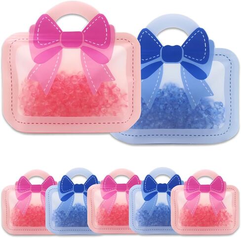 30 حزمة الرسوم المتحركة القوس قوس جيد الأطفال حقائب هدايا عيد ميلاد الفتيات مع مقبض كيس ختم ziplock رائحة التخزين التغليف القابلة للاستيلاء على المنزل للاستحمام الطفل فافيات الجنس الكشف عن الديكور الحزب in Kuwait