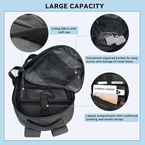 Zavothy Women's Women's Convertible Daypack حقيبة حمل كبيرة للنساء مع حقيبة ظهر للكلية المحمولة للرجال للرجال العمل على الظهر الحاسوبية تناسب 17 بوصة أسود in Kuwait