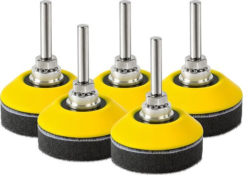 3 Inch Hook and Loop Sanding Backing Pad with 1/4"-20 Thread and Foam Layer Buffing Pads for Drill Air Die Grinder Sander Grinding Rotary Tool, 5 Pack in Kuwait