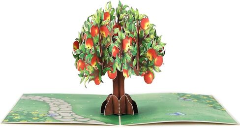 Liif Thank You Teacher Card | Apple Tree 3D Greeting Pop Up Teacher Apprication Card & Gifts, Thank You Card For Teacher | With Message Note & Envelop | Size 7 x 5 Inch (Apple Tree) in Kuwait