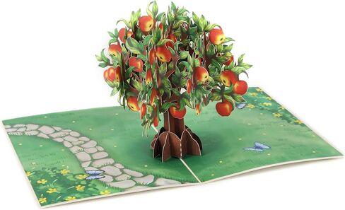 Liif Thank You Teacher Card | Apple Tree 3D Greeting Pop Up Teacher Apprication Card & Gifts, Thank You Card For Teacher | With Message Note & Envelop | Size 7 x 5 Inch (Apple Tree) in Kuwait