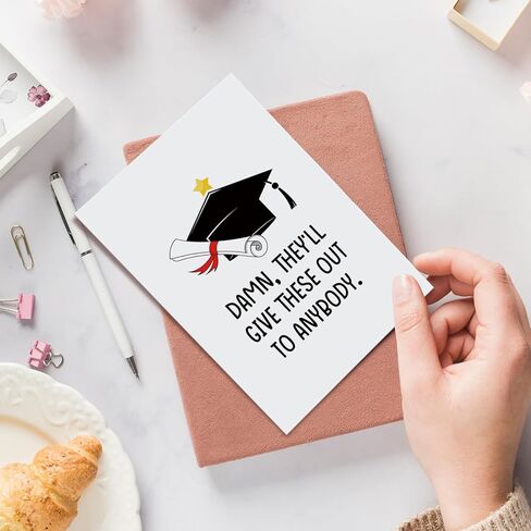 Funny Pun Cat Graduation Card for Men Women, Cute Congratulations Grad Cards for Cats Lover, High School College Grad Gifts from Cat in Saudi Arabia