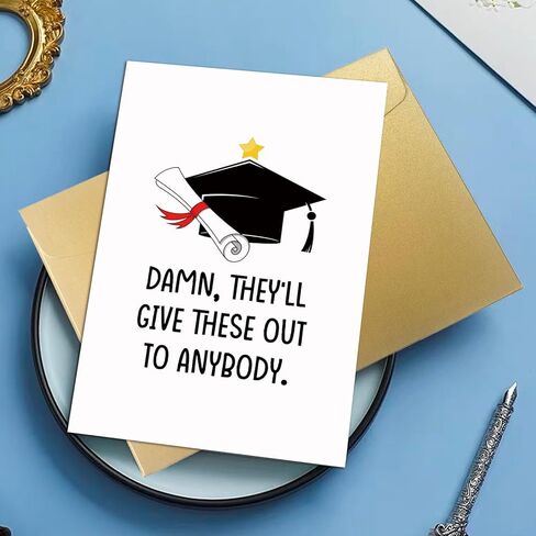 Funny Pun Cat Graduation Card for Men Women, Cute Congratulations Grad Cards for Cats Lover, High School College Grad Gifts from Cat in Saudi Arabia