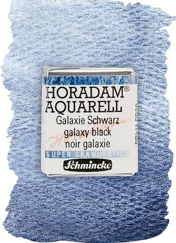 Schmincke - HORADAM® AQUARELL, Super Granulation, 14 975 044 Galaxie Black, 1/2 Pans, Very Strong granulating Colors, Finest, Super granulating Watercolors in Saudi Arabia