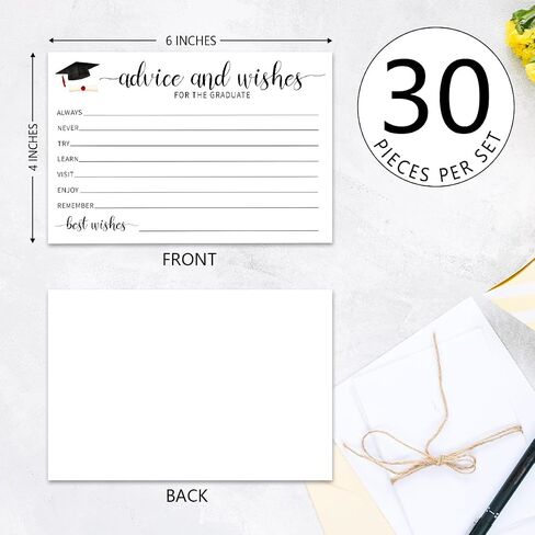 50 Pcs Graduation Advice And Well Wishes Cards For Graduates - Class Of 2025 Grad Cap & Diploma Fill-In Style Advice Cards For High School, College Grad Announcement Party Supplies (Pink) - A04 in Kuwait