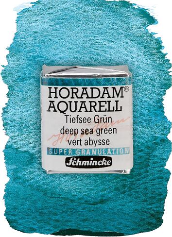 Schmincke - HORADAM® AQUARELL, Super Granulation, 14 975 044 Galaxie Black, 1/2 Pans, Very Strong granulating Colors, Finest, Super granulating Watercolors in Saudi Arabia