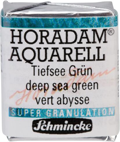 Schmincke - HORADAM® AQUARELL, Super Granulation, 14 975 044 Galaxie Black, 1/2 Pans, Very Strong granulating Colors, Finest, Super granulating Watercolors in Saudi Arabia