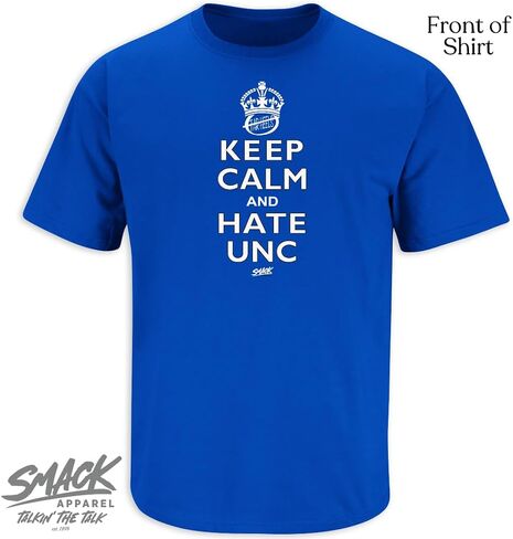 Keep Calm and Hate UNC T-Shirt for Duke College Fans (SM-5XL) in Saudi Arabia