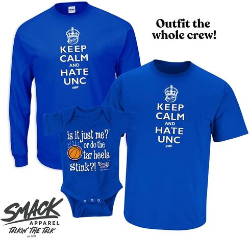 Keep Calm and Hate UNC T-Shirt for Duke College Fans (SM-5XL) in Saudi Arabia