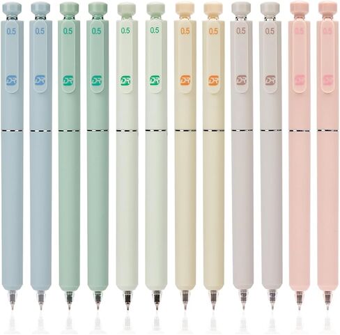 Macarons Colored Gel Pens, Fine Point Smooth Writing Pens 0.5mm, Quick-Dry Black Ink & Retractable Tips for Journaling Note Taking, Office School Supplies, Gifts for Women and Men (12 Pack) in Saudi Arabia