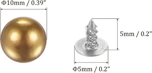 Kozelo 50 Set Pearl Rivet Studs Kit - [8mm x 5mm x 5mm] Pearl Rivets Faux Pearls Rivets Pink for DIY Decoration Crafts Use, ABS Material, Lattice Pattern in Saudi Arabia