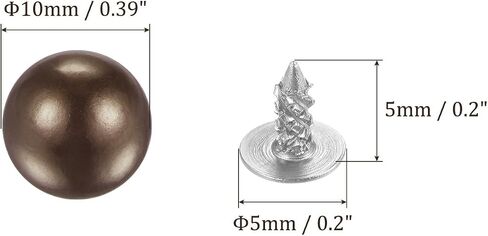Kozelo 50 Set Pearl Rivet Studs Kit - [8mm x 5mm x 5mm] Pearl Rivets Faux Pearls Rivets Pink for DIY Decoration Crafts Use, ABS Material, Lattice Pattern in Saudi Arabia