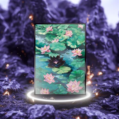 MTG Card Sleeves 100CT (Flame Girl), Matte Art Card Sleeves, Matte Back & Clear Front, 66x92mm in Kuwait