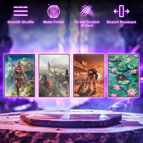 MTG Card Sleeves 100CT (Flame Girl), Matte Art Card Sleeves, Matte Back & Clear Front, 66x92mm in Kuwait