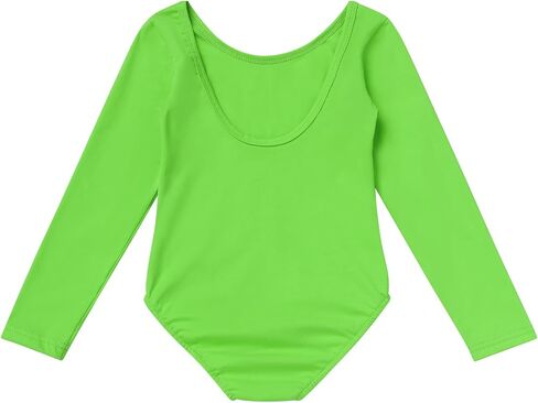 IBAKOM Toddler Girl 80s Workout Outfits Kid Halloween Dance Costume with Pink Headband Wristband Tight Rainbow Leg Warmers in Saudi Arabia