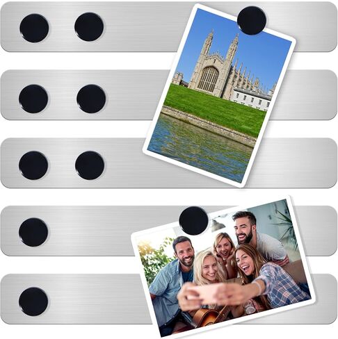 ZDZBLX Magnetic Board Magnet Bulletin Board Bar Frameless Stainless Iron Board Strips, Metal Magnet Boards Magnetic Strips with Adhesive Backing Memo Board with 10 Black Magnet for School Office, 5Pcs in Saudi Arabia