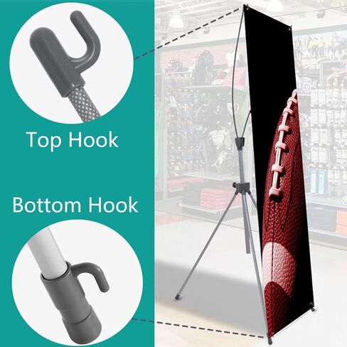4U Media&Displays NEW Premium X Banner Stand 24"x72" 1 UNIT with Carrying Bag (STAND ONLY)---PORTABLE AND VERSATILITY AND STURDY AND LIGHTWEIGHT AND ADJUSTABLE in Kuwait