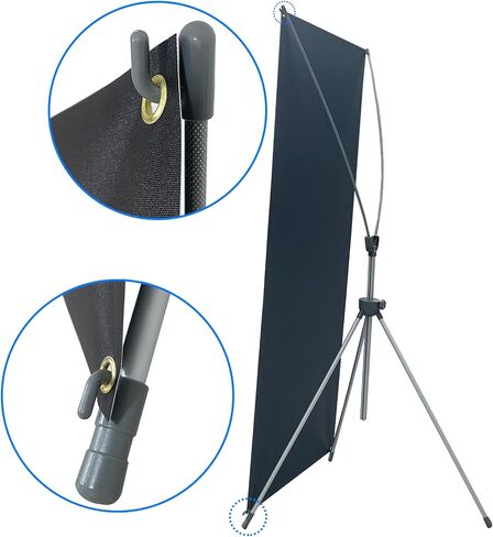 4U Media&Displays NEW Premium X Banner Stand 24"x72" 1 UNIT with Carrying Bag (STAND ONLY)---PORTABLE AND VERSATILITY AND STURDY AND LIGHTWEIGHT AND ADJUSTABLE in Kuwait
