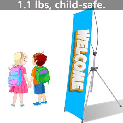 4U Media&Displays NEW Premium X Banner Stand 24"x72" 1 UNIT with Carrying Bag (STAND ONLY)---PORTABLE AND VERSATILITY AND STURDY AND LIGHTWEIGHT AND ADJUSTABLE in Kuwait