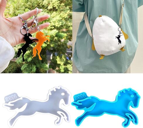 Cute Horse Shaped Mold for Kids Easy to Clean Silicone Mold Art Clear Craft Jewelry Making Molds in Saudi Arabia