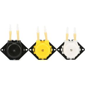 12V DC DIY Dosing Pump Peristaltic Dosing Automatic Doser Pump Connector for Aquariums Lab Analytic Liquid (Yellow+Black+White)