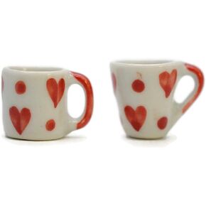 10 Mix Lovely Ceramic Coffee Mug Tea Vintage Cup Dollhouse Miniatures Food Kitchen Decoration