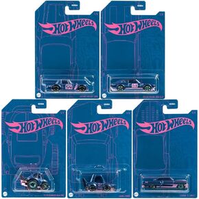 Hot Wheels 54th Anniversary Pearl and Chrome Series Wave 2 Set of 5 Diecast Vehicles Bundle