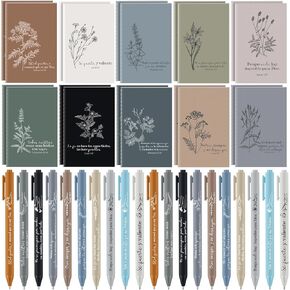 40 Pcs Regalos Cristianos En Español Spanish Religious Bible Verse Notebooks and Pens Christian Gifts for Women Men Church Mother Faith Based Gift Regalos Cristianos Para Mujer En Español