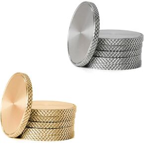 Micaikem 1-1/4 "CNC Diamond knurled Edge Coin Blanks ثقيلة 3 مم سميكة لنقش الليزر وختم اليدين (الفولاذ المقاوم للصدأ ، النحاس)