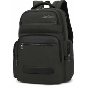 Men's Multilayer Backpack Business Casual Large Capacity Multifunctional Laptop Bag (Grey)