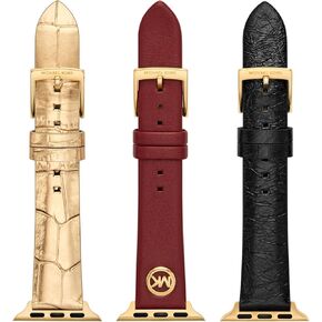 Michael Kors Band for Apple Watch; Silicone or Leather Smart Watch Bands for Women; Compatible with Apple Watch 38mm, 40mm, 41mm