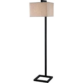 Kenroy Home مصباح أرضي غير رسمي ، ارتفاع 64 بوصة ، عرض 15 بوصة ، 17.5 بوصة تحويلة. مع الانتهاء من النفط البرونز