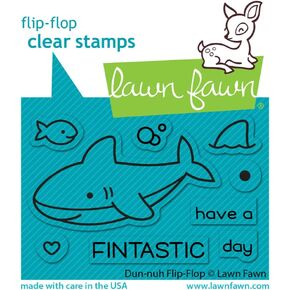 Lawn Fawn Clear Stamps 3 "X2" -DUH-NUH Flip-Flop ، White