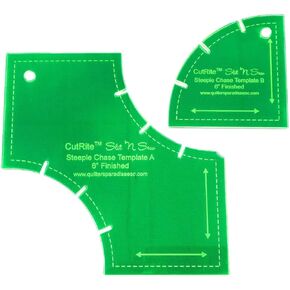 Quilter's Paradise Slit N Sew Steeple Chase 6 Inch Finished Templates-Acrylic, None