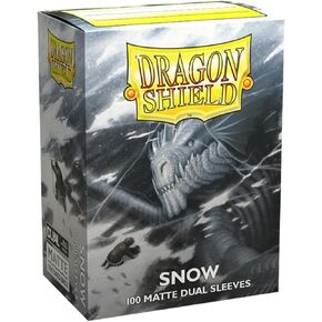 Dragon Shield Standard Size Card Sleeves – Matte Dual Snow 100CT – MTG Card Sleeves are Smooth & Tough – Compatible with Pokemon, Yugioh, & Magic The Gathering