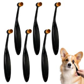 6 pcs pet exe expan tail brush comb sead sprics for small dogs soft cat brush pro proght brush soft for dogs and cats (brown)