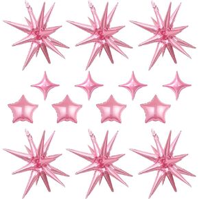 14pcs بالونات Black Red Star ، والبالون النجمة المختلطة ، والبالونات 22 بوصة للانفجار مع البالون على شكل نجوم 10 بوصات ، لتخرج عيد ميلاد Casino Casino New Year Party Decords