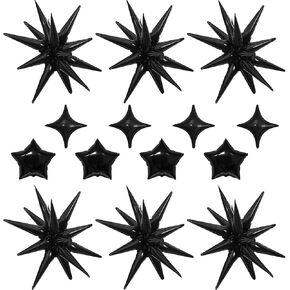 14pcs بالونات Black Red Star ، والبالون النجمة المختلطة ، والبالونات 22 بوصة للانفجار مع البالون على شكل نجوم 10 بوصات ، لتخرج عيد ميلاد Casino Casino New Year Party Decords in Kuwait