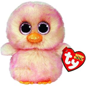 TY Beanie Boos Feathers Chick Easter 6" | Beanie Baby Soft Plush Toy | Collectible Cuddly Stuffed Teddy