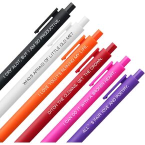 Taylor 6 Gel Pens Set, Taylor Merch, Cute 0.5mm Fine Point Smooth Writing Pens, Gift Merch for Music Lovers, Taylor Gifts for Birthday Girls Women(6 Pcs Morandi-Black Ink)
