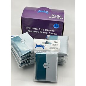 1 Box of 720 Counts -12packs Petrolblue Color Double Matte Japanese Small Card Sleeves 62mmx89mm Card Sleeves, Toploading fits for Japanese Trading Card Perfect Size