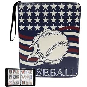 Baseball Card Binder 900 Storage Storage Removable 50 Pages Double 9 Pockets Cards Holder Zipper Pocket Ring Sister