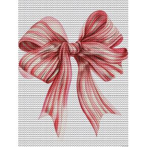 مخطط أحمر ووردي القوس اللوحة الماس أكياس للبالغين لطيف ألوان مائية القوس DIY Diamond Art Paint
