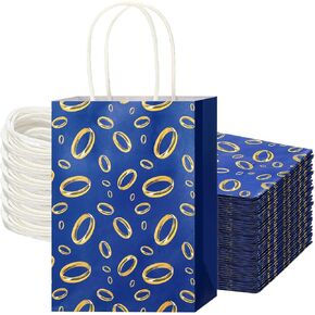 Kolldenn 24 PCS Rings and Gold Rings Goodie With Withles Blue Golden Cartoon Paps Fags Video Game Party Favors for Gamer's Party Dispirt