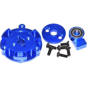 Metal Cush Drive Housing Mount 7793x متوافق مع Traxxas 1/5 X-Maxx 1/6 XRT RC Car Parts (Blue)