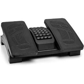 Adjustable Footrest for Under Desk at Work, Under Desk Foot Rest with Massage Texture and Roller, Ergonomic Foot Stool with 3 Height & 20 Degree Tilt Angle Adjustment for Home&Office